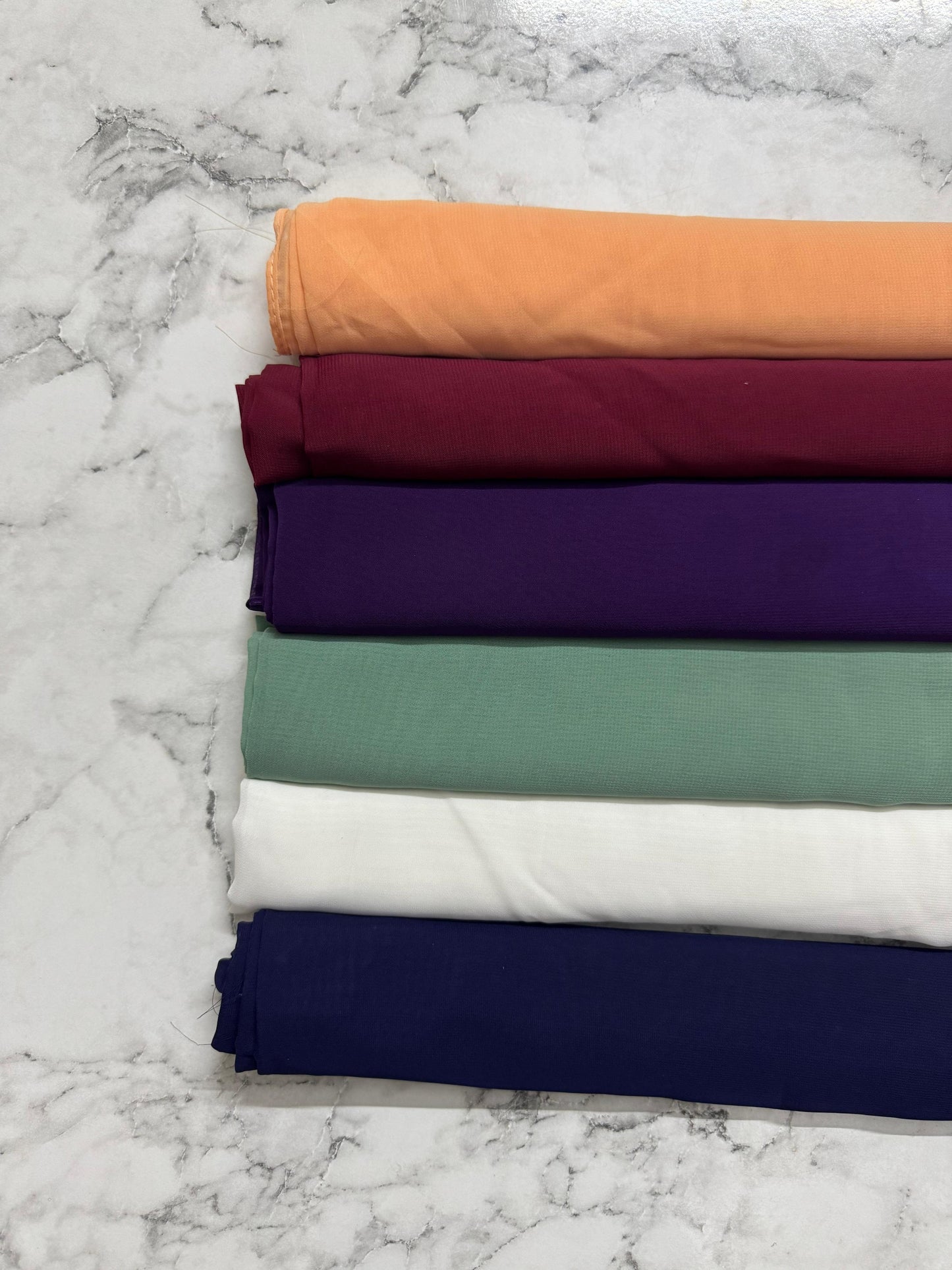 1 - Pack Of 6 Georgatte Chiffon Hijab