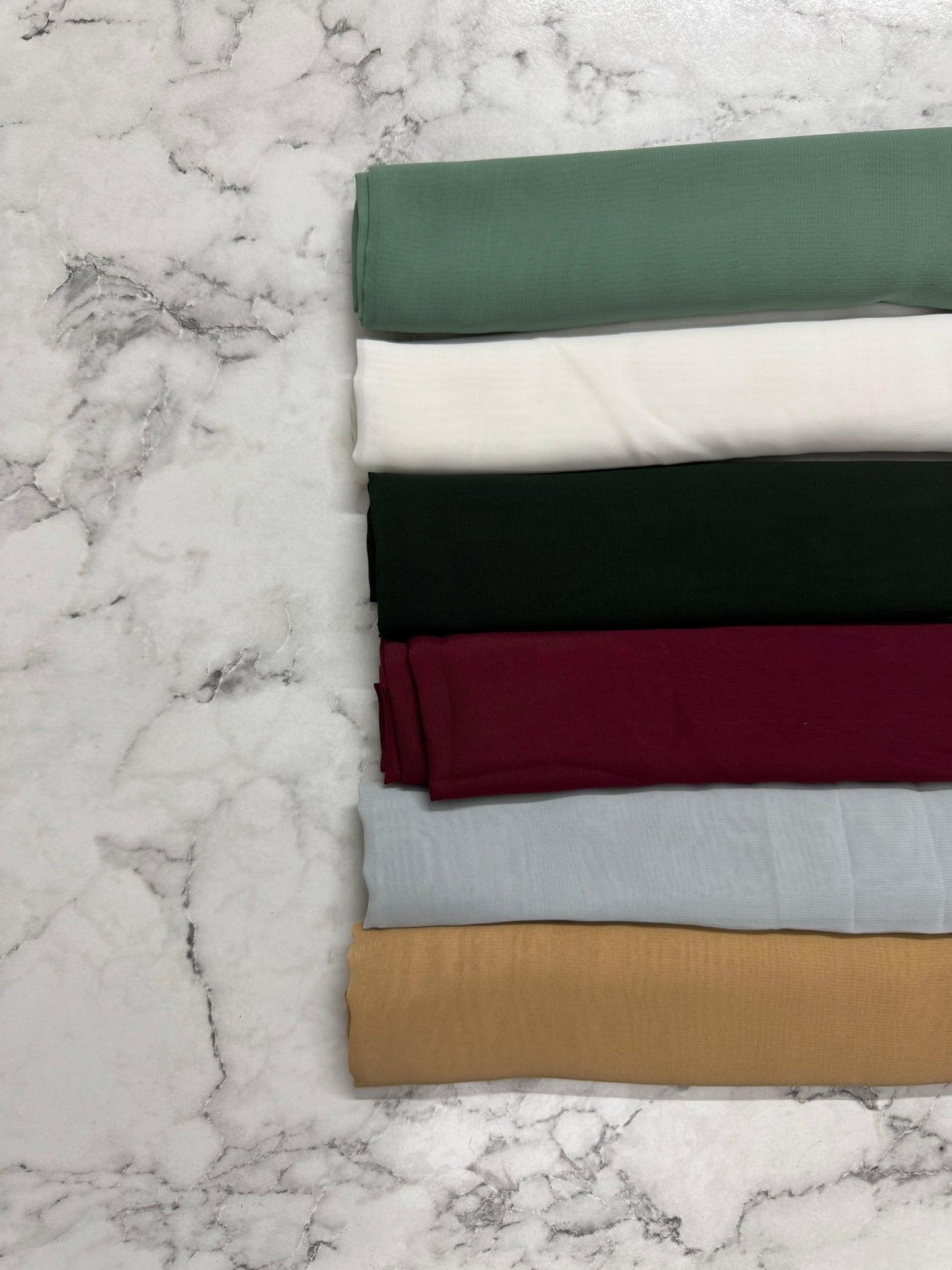 1 - Pack Of 6 Georgatte Chiffon Hijab