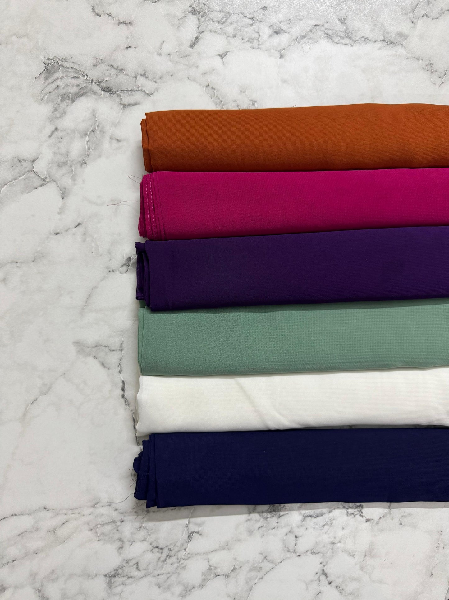 1 - Pack Of 6 Georgatte Chiffon Hijab