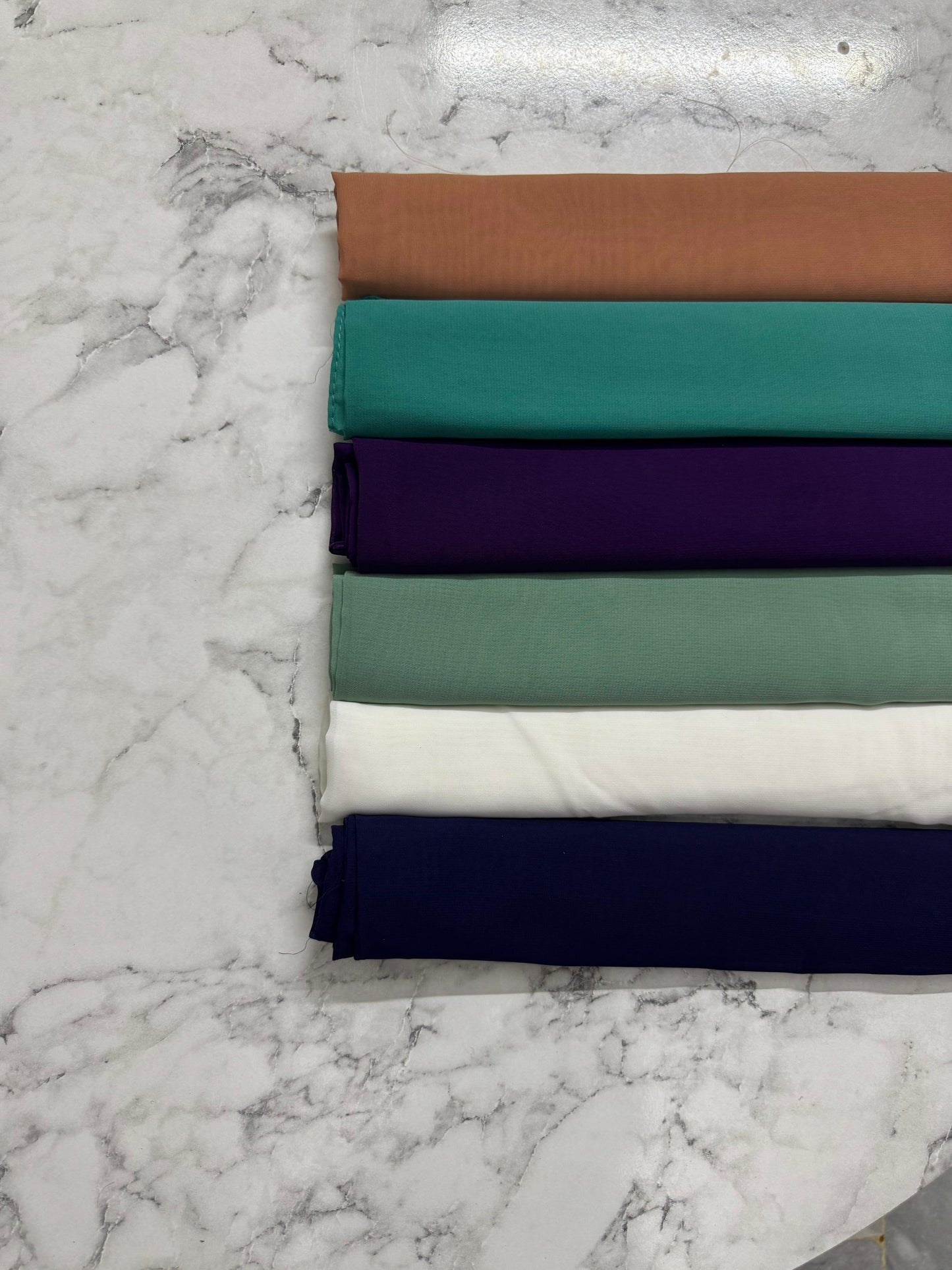 1 - Pack Of 6 Georgatte Chiffon Hijab