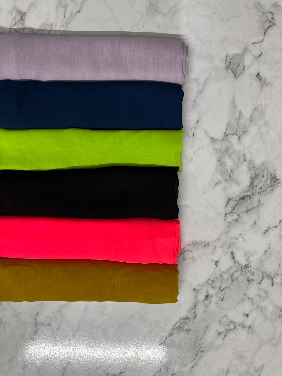 1 - Pack Of 6 Georgatte Chiffon Hijab