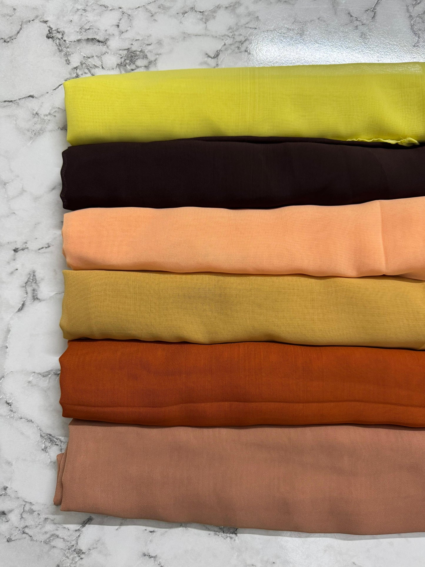 1 - Pack Of 6 Georgatte Chiffon Hijab
