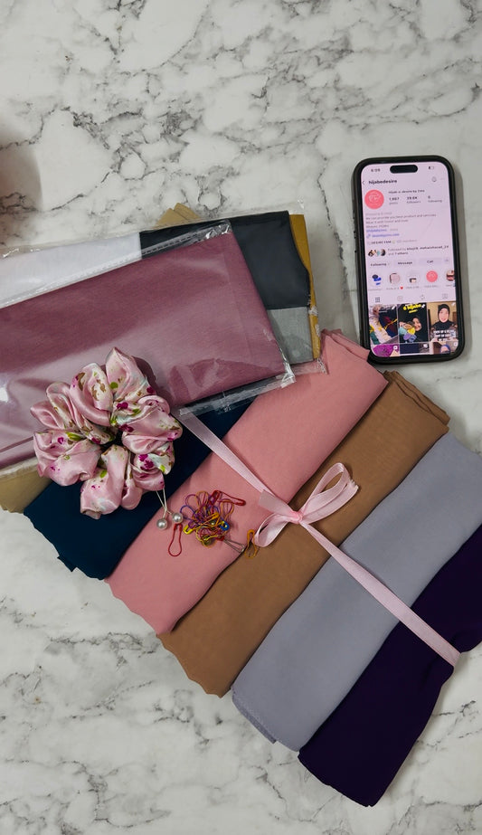 SIX HIJABS WITH ACESS